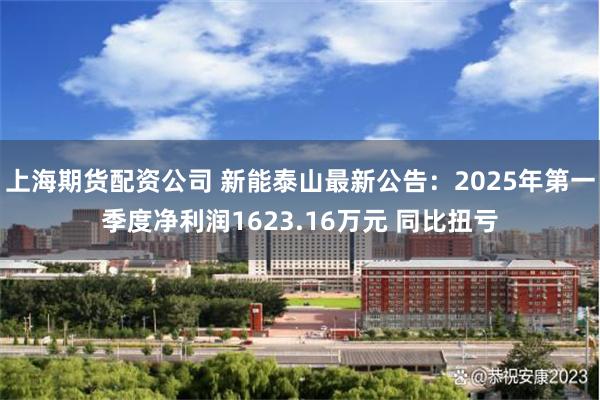 上海期货配资公司 新能泰山最新公告：2025年第一季度净利润1623.16万元 同比扭亏