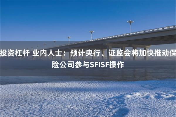 投资杠杆 业内人士：预计央行、证监会将加快推动保险公司参与SFISF操作
