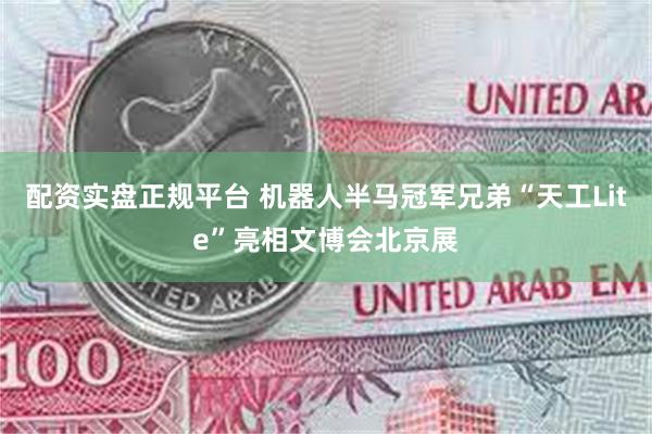 配资实盘正规平台 机器人半马冠军兄弟“天工Lite”亮相文博会北京展