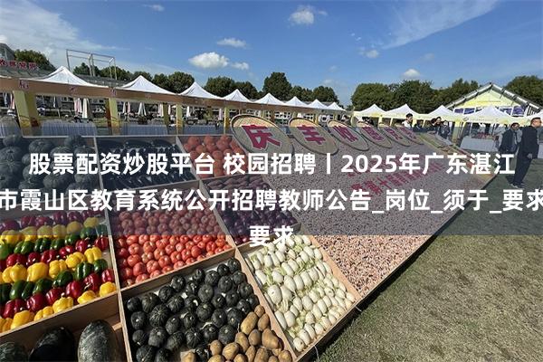 股票配资炒股平台 校园招聘丨2025年广东湛江市霞山区教育系统公开招聘教师公告_岗位_须于_要求